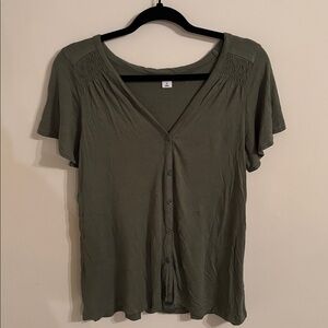 Old Navy Sage Button-Down Women's Shirt
